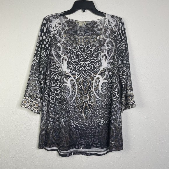 Unity World Wear Tops - Unity World Wear Woman 1X Top 3/4 Sleeve
